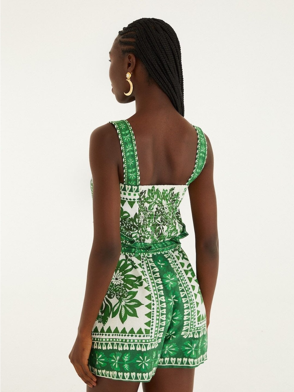 NWT Farm Rio Flora Green Tapestry Romper - size small - Picture 2 of 5